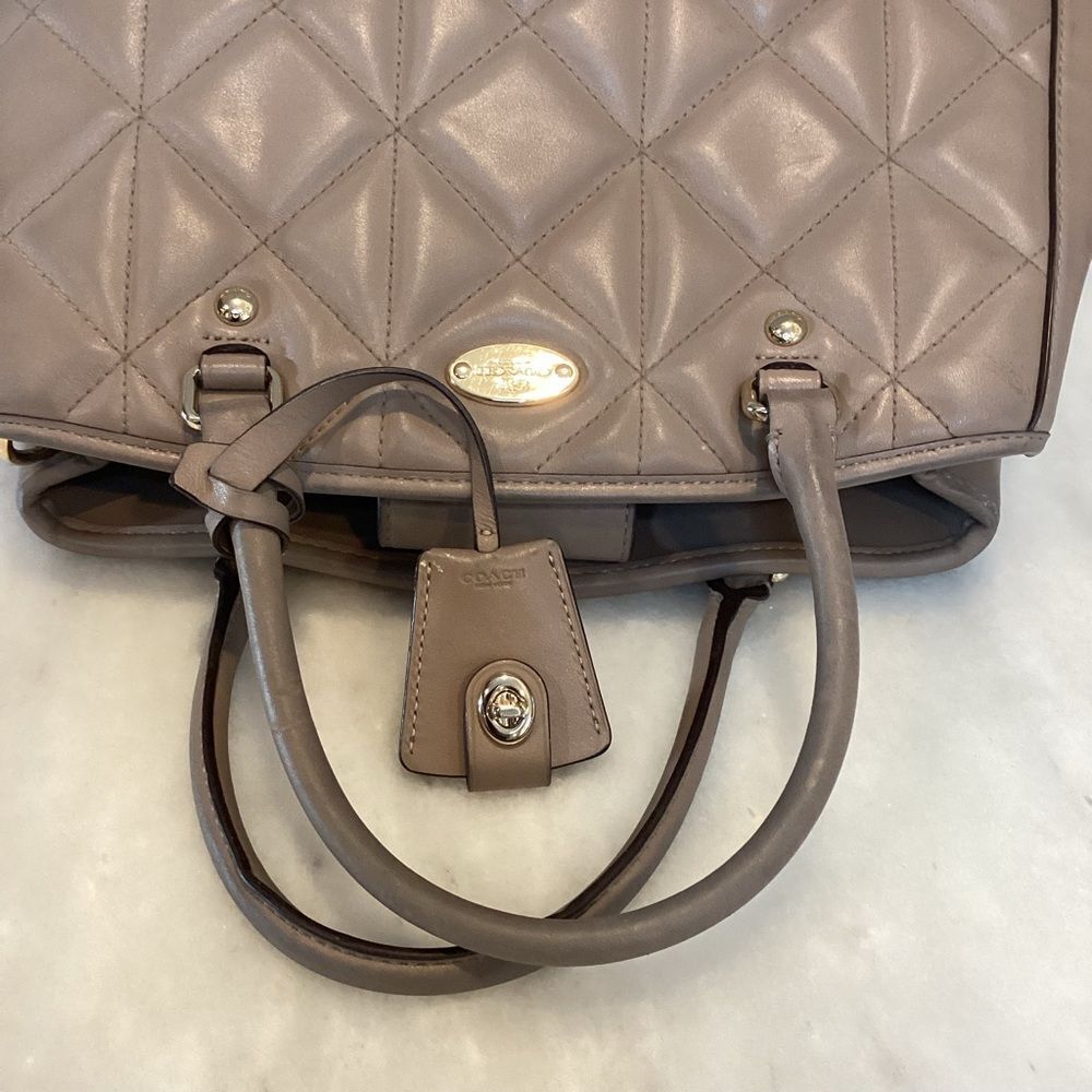Coach Bag Purse Handbag Quilted Leather Small Margot Carryall Satchel Pocketbook - Picture 10 of 16